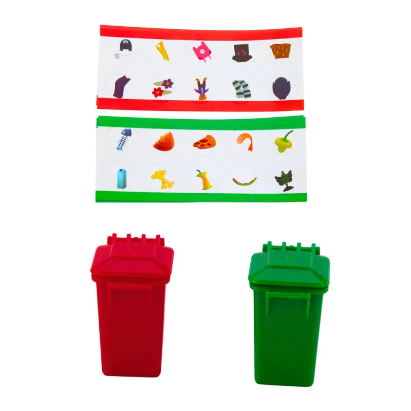 Garbage Truck Garbage Can Lights Sounds Green 1:16 Žaisliniai automobiliai