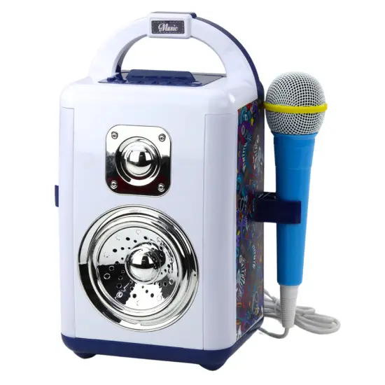 Muzikos rinkinys su garso kalonėle, mikrofonu ir LED šviesomis Muzikos instrumentai