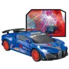 Sports Car Obstacle Sensor Led Ball 360° Rotation Lights Sound Blue Žaisliniai automobiliai