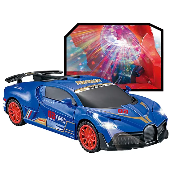 Sports Car Obstacle Sensor Led Ball 360° Rotation Lights Sound Blue Žaisliniai automobiliai