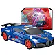 Sports Car Obstacle Sensor Led Ball 360° Rotation Lights Sound Blue Žaisliniai automobiliai