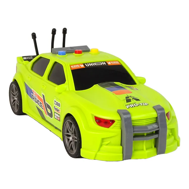 Sports Car Racing Lights Sounds Green 1:16 Žaisliniai automobiliai