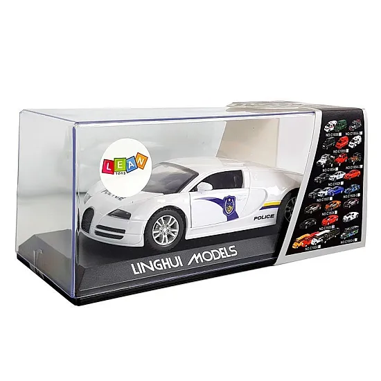 Sports car police dark windshields with tension white light sound Mänguautod