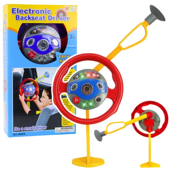 Steering Wheel Car Simulator with Suction Cups for Kids Lights and Sounds Žaisliniai automobiliai