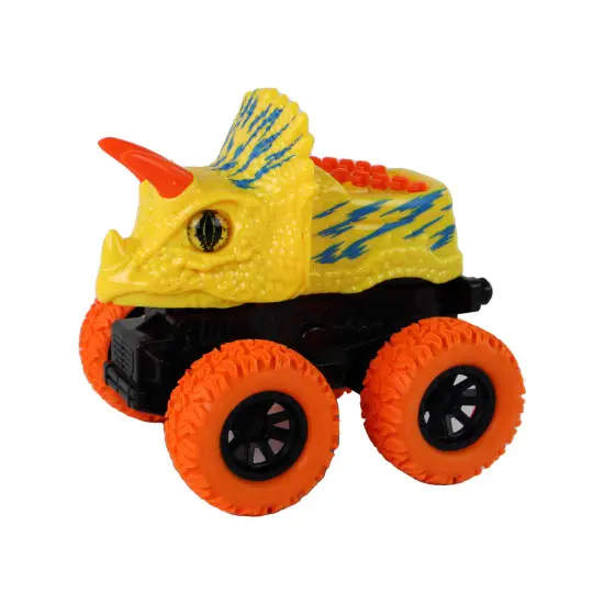 Triceratops Friction Drive Vehicle Yellow Žaisliniai automobiliai