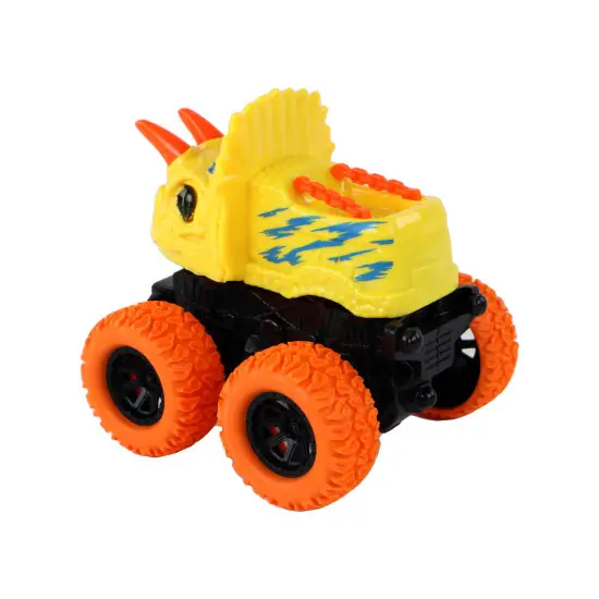 Triceratops Friction Drive Vehicle Yellow Žaisliniai automobiliai