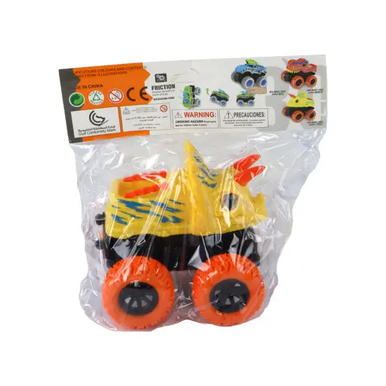 Triceratops Friction Drive Vehicle Yellow Žaisliniai automobiliai