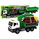 Truck With Crane Friction Drive Sounds Green Wood 1:16 Žaisliniai automobiliai