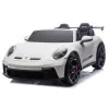 Vaikiškas baltas elektrinis automobilis Porsche GT3 DK-P911