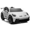 Vaikiškas baltas elektrinis automobilis Porsche GT3 DK-P911
