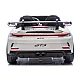 Vaikiškas baltas elektrinis automobilis Porsche GT3 DK-P911