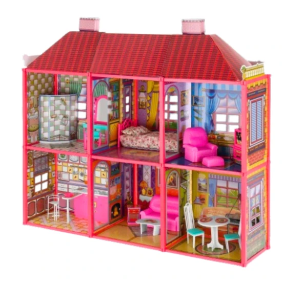 Didelis lėlių namelis su baldais ir aksesuarais Lėlės ir žaidimų rinkiniai