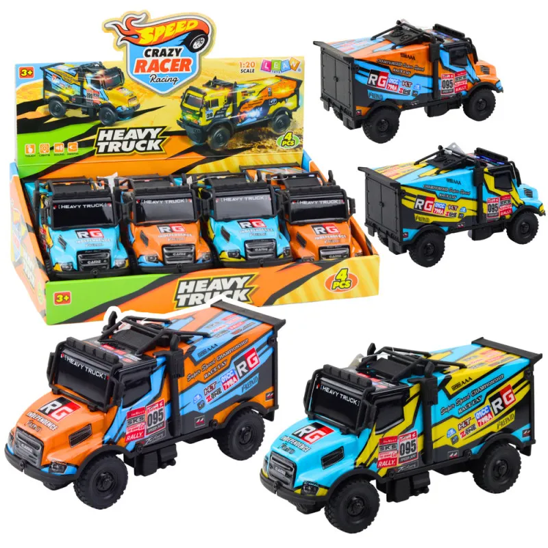Offroad Car Drive Lights Sounds Orange Blue Žaisliniai automobiliai
