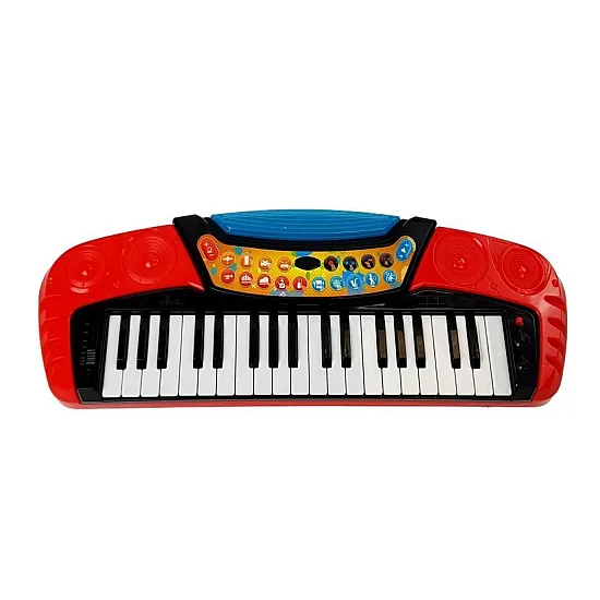 Muzikinis rinkinys 3 viename: gitara, pianinas ir mikrofonas Muzikos instrumentai