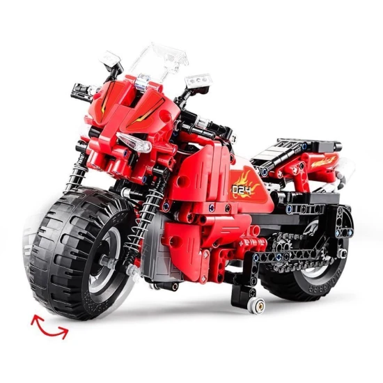 CADA nuotoliniu būdu valdomas motociklas iš kaladėlių Konstruktoriai