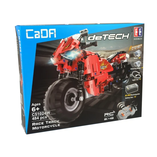 CADA nuotoliniu būdu valdomas motociklas iš kaladėlių Konstruktoriai