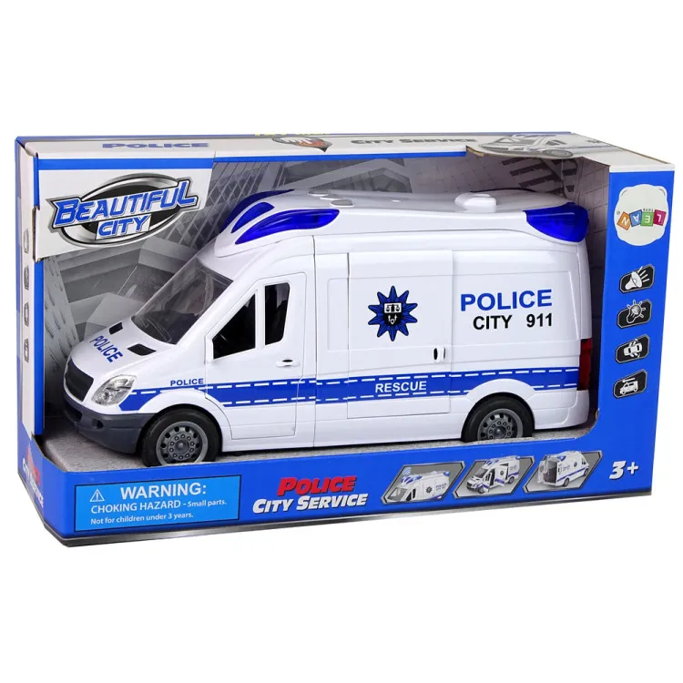 Interactive Police Radio Car  Light and sound effects ! Opening doors Žaisliniai automobiliai