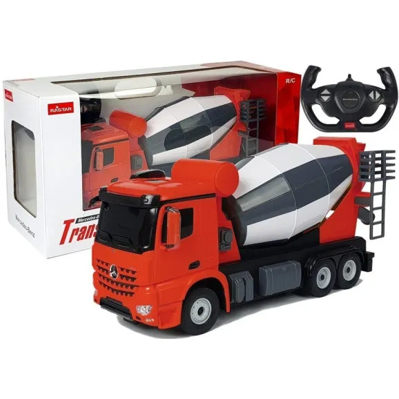 Automobilis R/C Mercedes-Benz Arocs Rastar 1:14 Raudonas Radijo bangomis valdomi žaislai