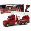 Remote Control Fire Truck Remote Control 2.4G Lights Sounds Red Radio-controlled toys