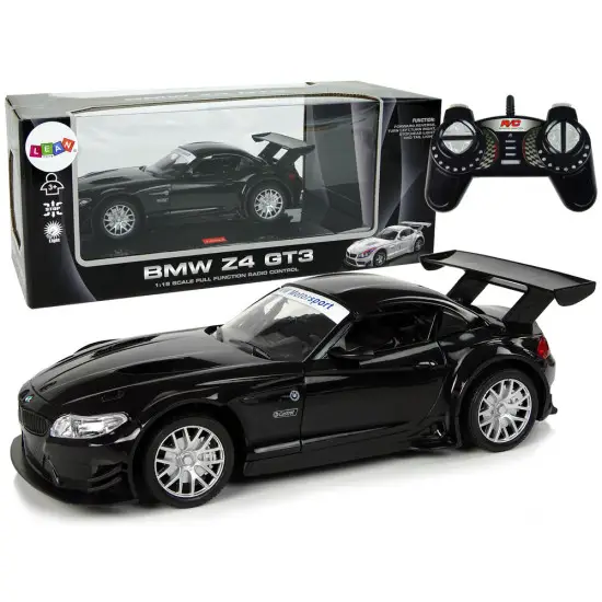 Sportinis automobilis R/C 1:18 BMW Z4 GT3 juodas 2.4 G žibintai Radijo bangomis valdomi žaislai