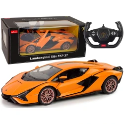 Automobilis R/C Lamborghini Sian FKP 37 Rastar 1:14 oranžinė nuotolinio valdymo pultas