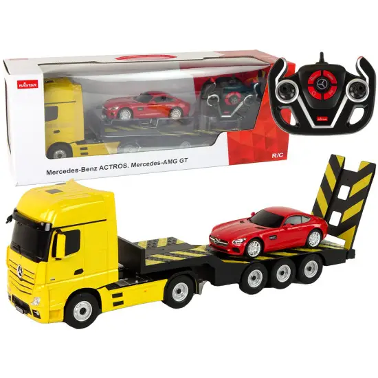Vilkikas R/C Mercedes-Benz 1:26 Geltonas Raudonas Radijo bangomis valdomi žaislai
