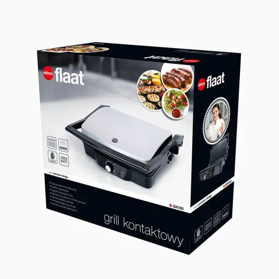 Kontaktinis grilius GK150 FLAAT ELDOM 2000 W Elektronika ir buitiniai prietaisai ELDOM