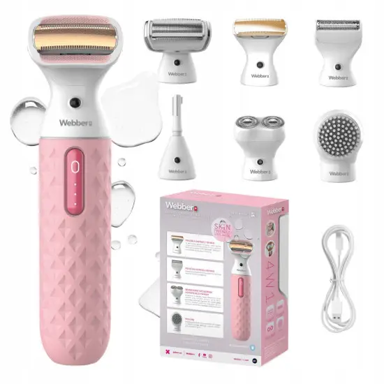 Women’s cordless 4-in-1 shaver and trimmer for face and body – Webber LG400 Elektronika ir buitiniai prietaisai WEBBER