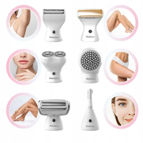 Women’s cordless 4-in-1 shaver and trimmer for face and body – Webber LG400 Elektronika ir buitiniai prietaisai WEBBER