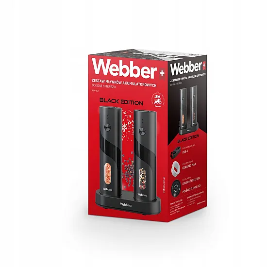 Elektrinis druskos ir pipirų malūnėlis Elektronika ir buitiniai prietaisai WEBBER