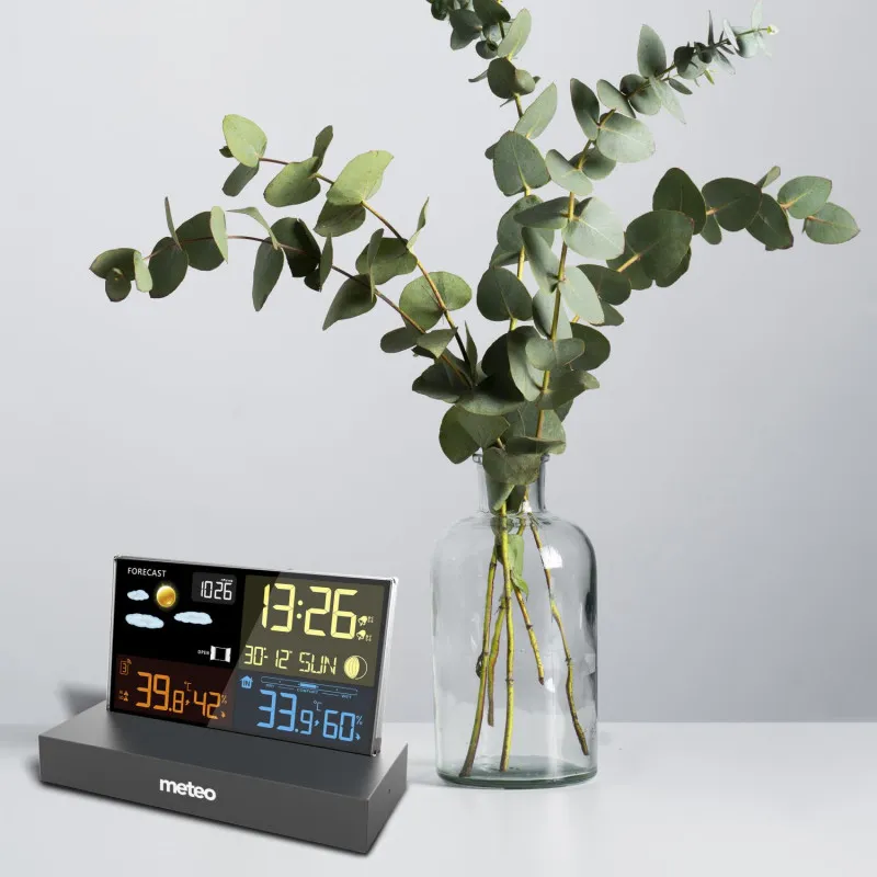 Meteorologinė stotelė juoda su DCF METEO SP110C Elektronika ir buitiniai prietaisai METEO