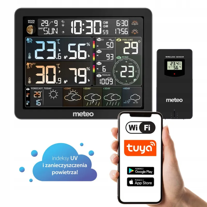 Meteorologinė stotis + oro taršos matuoklis Elektronika ir buitiniai prietaisai METEO