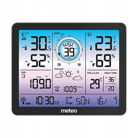 Meterologinė stotis + vėjo ir kritulių matuoklis Elektronika ir buitiniai prietaisai METEO