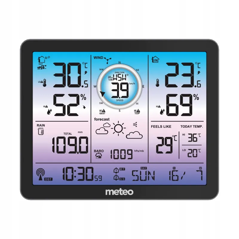 Meterologinė stotis + vėjo ir kritulių matuoklis Elektronika ir buitiniai prietaisai METEO