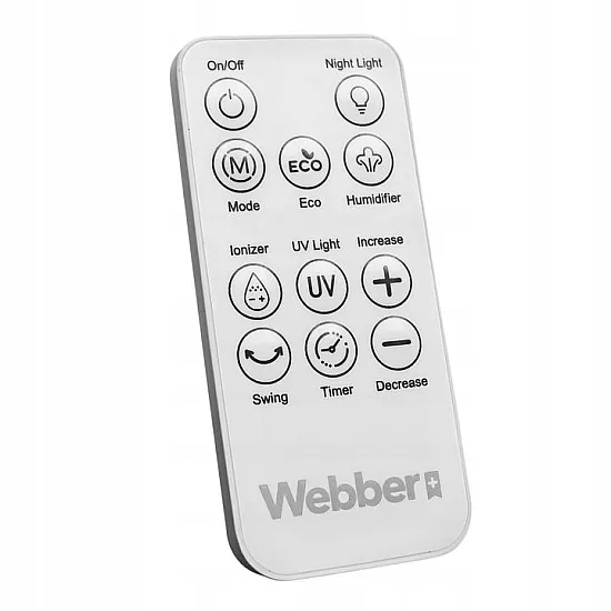 WEBBER WB1820 baltas ventiliatorius su drėkintuvu