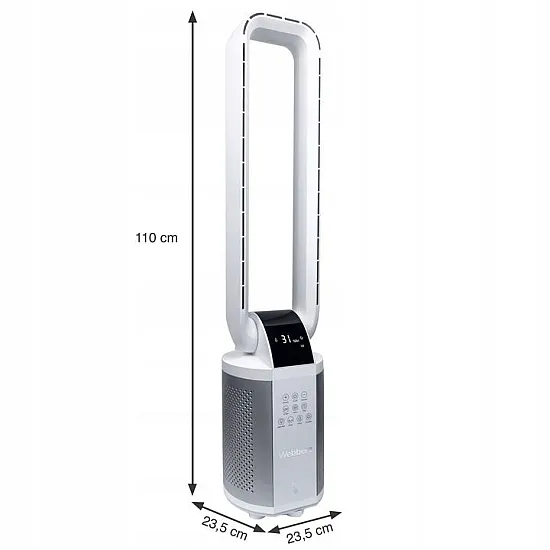 WEBBER WB1820 baltas ventiliatorius su drėkintuvu