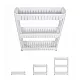 Mobile white cabinet on wheels for a washing machine Lentynos LEOBERT