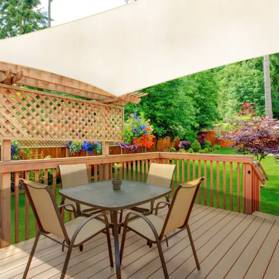 Kvadratinis vandeniui atsparus tentas 5x5 m rusvos spalvos MultiGarden