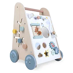 Medinė vaikštynė su stumimo rankena ECOTOYS