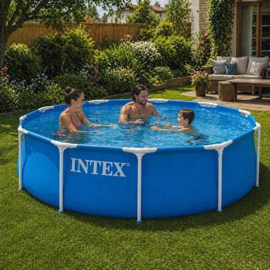 Apvalus sodo baseinas su rėmu 366 x 76 cm ir siurbliu INTEX 28212ND