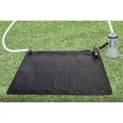 Solar-powered water heating mat for the 