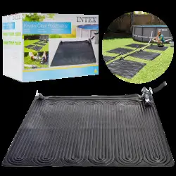 Solar-powered water heating mat for the 