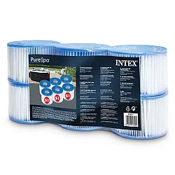 Filtravimo kasetės S1, 6 vnt. rinkinys Pure SPA INTEX 29011