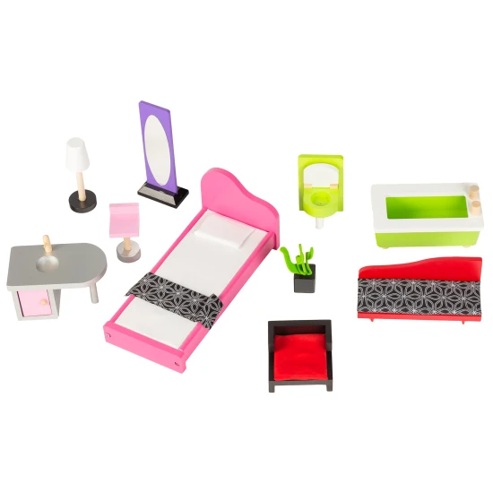 Medinis lėlių namelis Malibu Lėlės ir žaidimų rinkiniai ECOTOYS