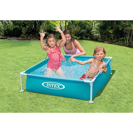 Kvadratinis vaikų baseinas su rėmu 122 x 122 x 30 cm INTEX 57173