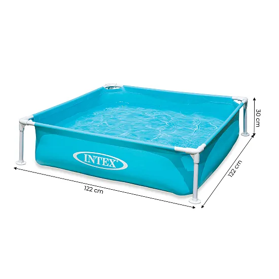 Kvadratinis vaikų baseinas su rėmu 122 x 122 x 30 cm INTEX 57173