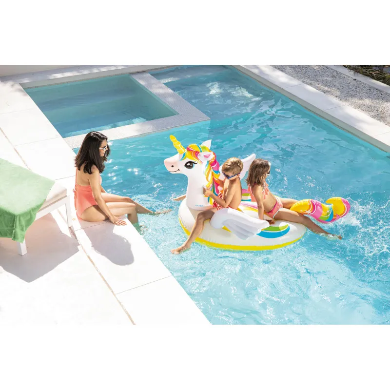 Pripučiamas rožinis čiužinys Intex 57561