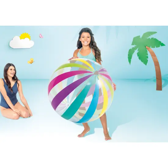 Didelis pripučiamas paplūdimio kamuolys Jumbo 107 cm INTEX 59065
