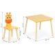 Vaikų baldų komplektas: stalas ir 2 kėdės su žirafos motyvu Vaikų baldai ECOTOYS