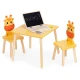 Vaikų baldų komplektas: stalas ir 2 kėdės su žirafos motyvu Vaikų baldai ECOTOYS
